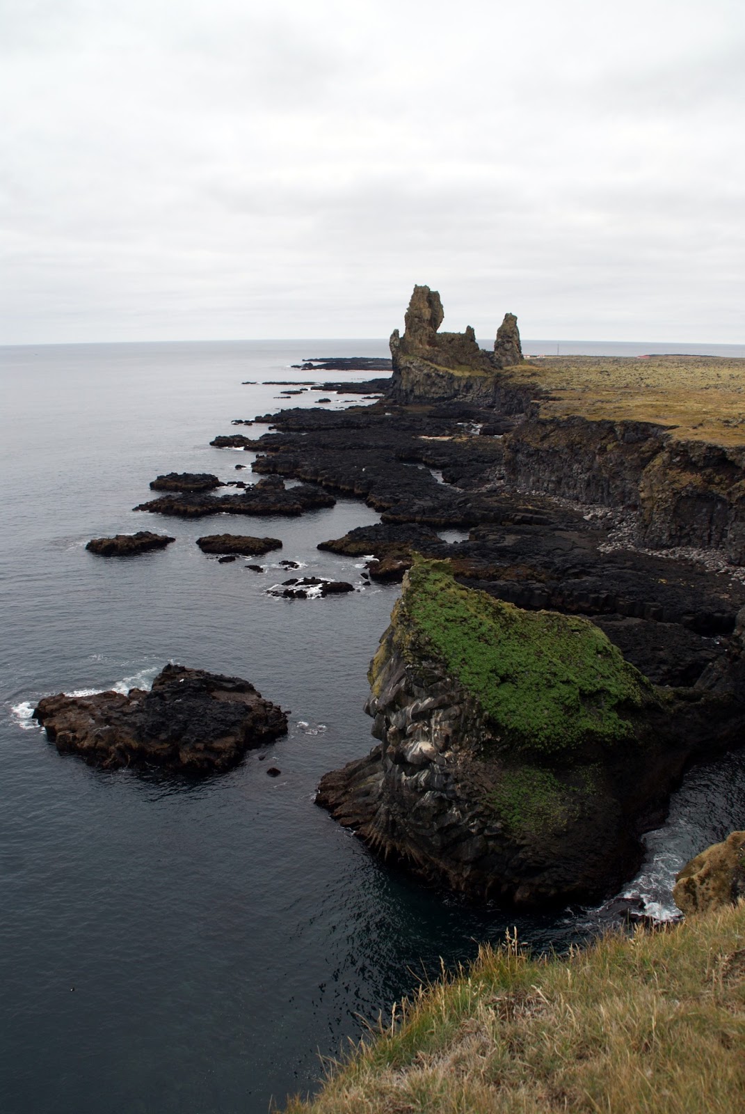 Dramatisk kystlandskap på Island