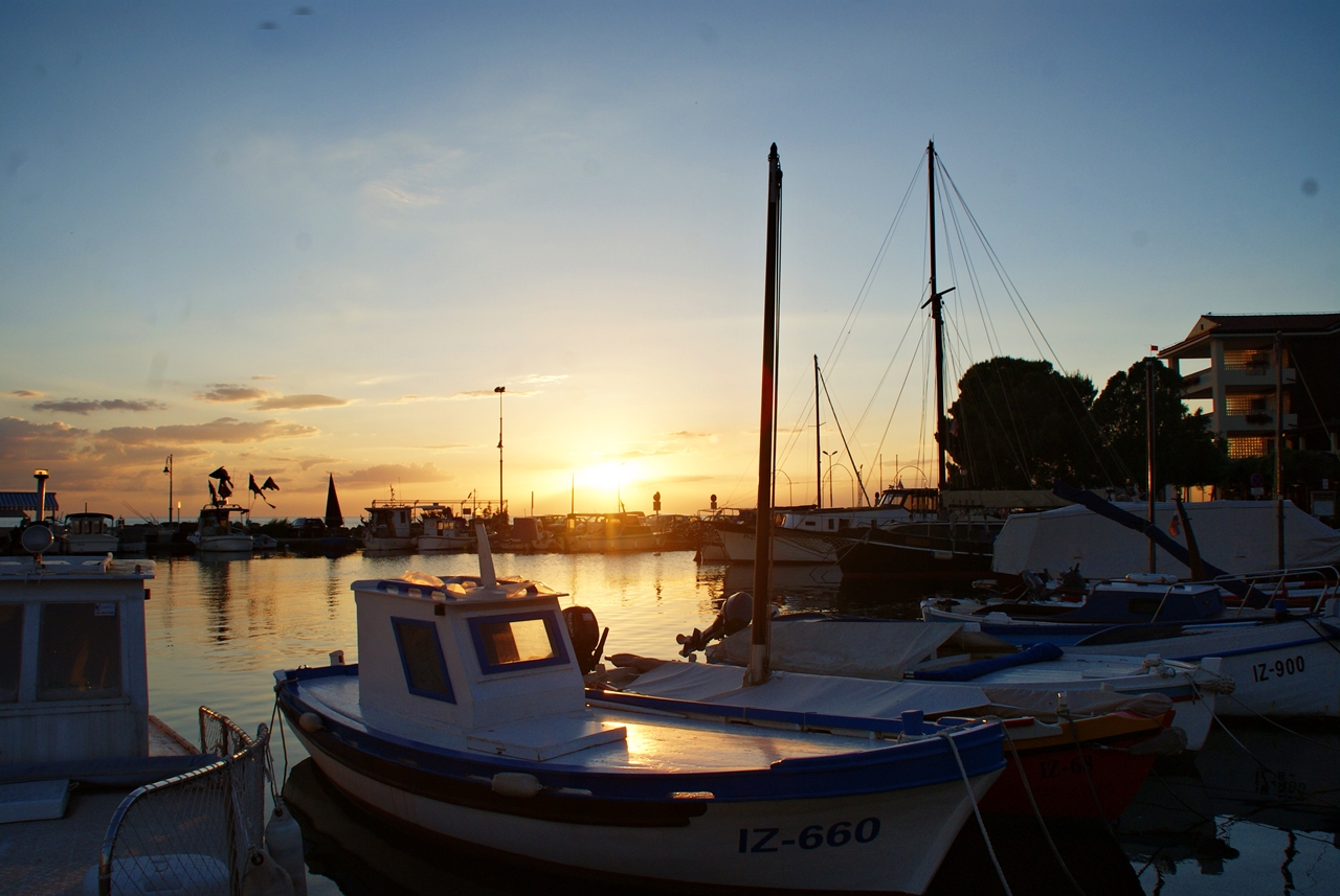 Izola i solnedgang, Slovenia