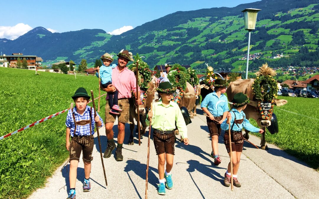 Bli med å feire dyrenes hjemkomst med Almabtrieb i Tirol