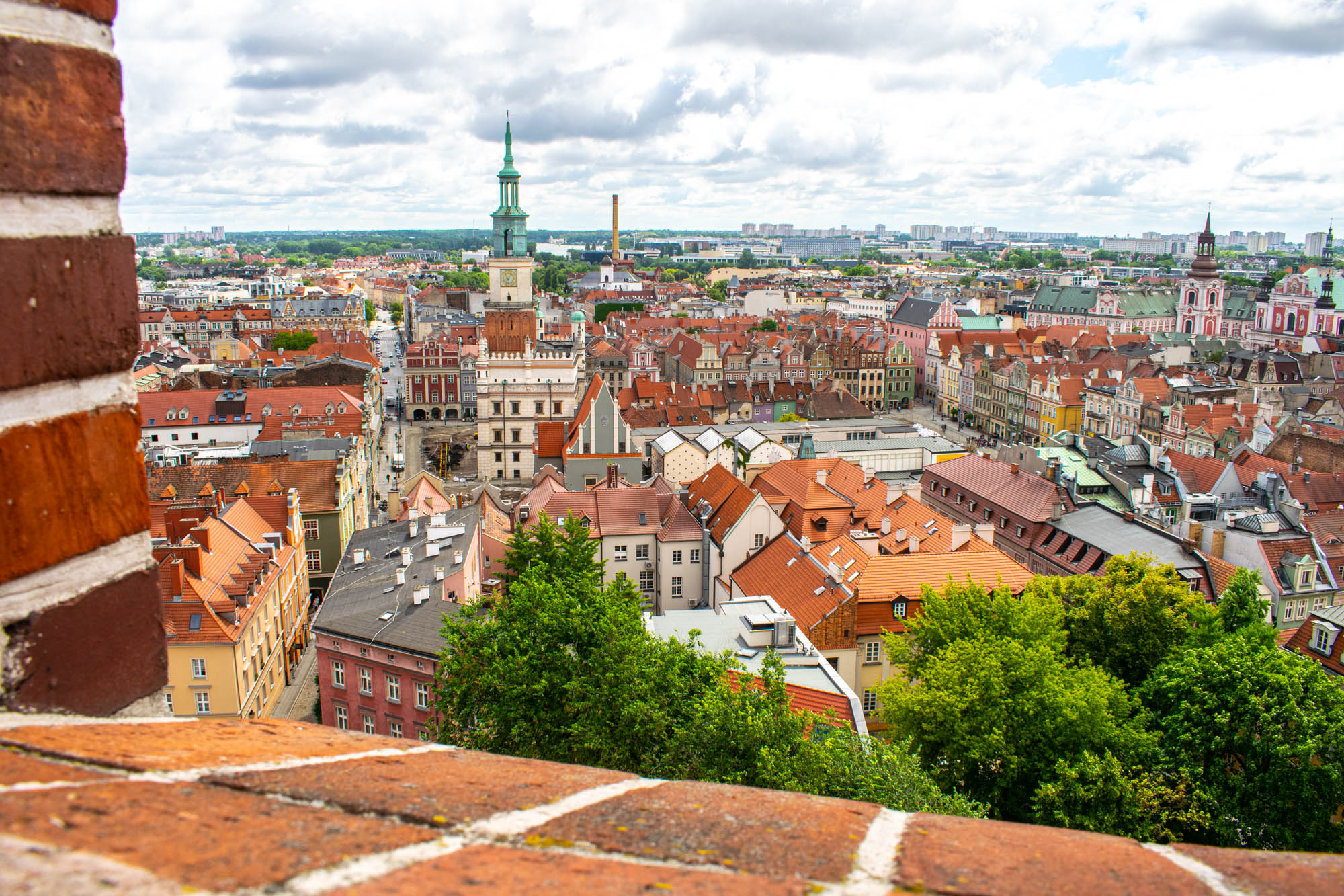 Utsikt over Poznan i Polen